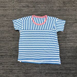 Pilcro Jordyn Cotton Slub Size S Blue/White Striped Oversized Top